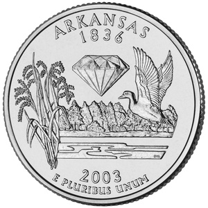 2003 Quarter - S - Arkansas - Silver Proof reverse